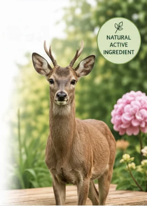 Roe deer in a garden